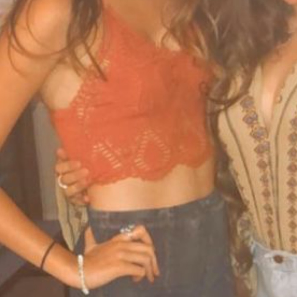 Say what? Crochet tank top worn once, in great condition XS